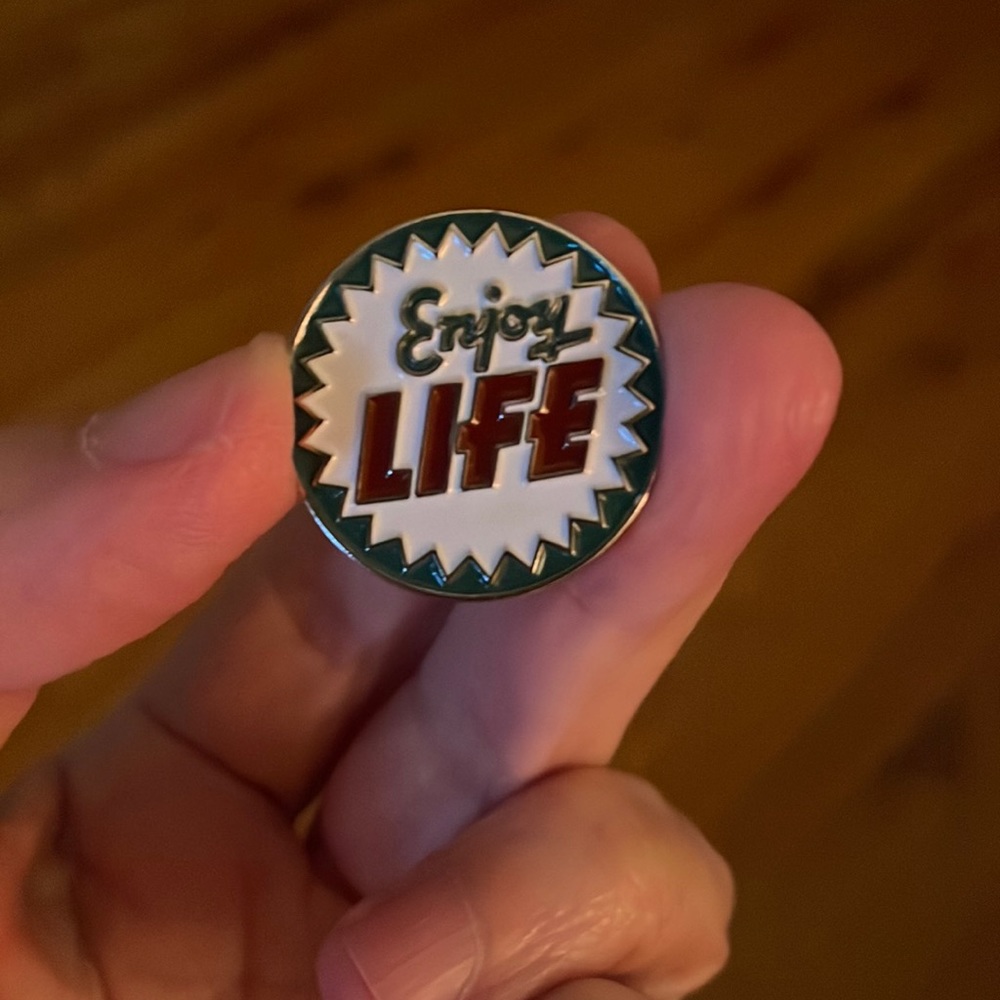 NWOT Fishs Eddy Enjoy Life Pin